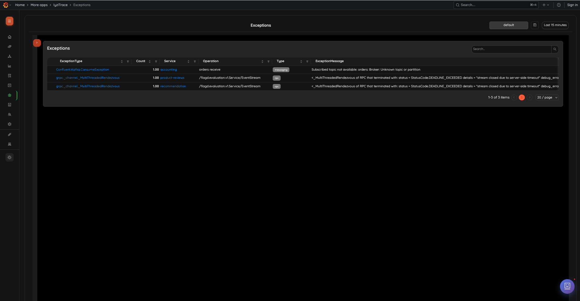 Exception Tracking